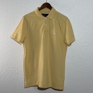 Men Abercrombie & Fitch  Polo Shirt Short Sleeve Yellow Fit Size Medium